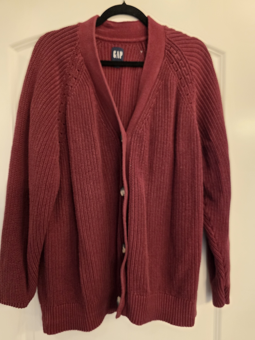 GAP Women's Burgundy Knit Cardigan